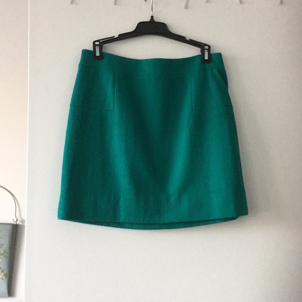 J crew wool mini skirt